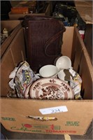 BOX LOT- OLD DISHES
