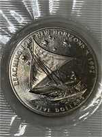 1992 Marshall Island $5 New Horizons