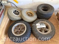 LOT OF MISC. YARD IMPLEMENT TIRES