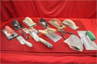 Assorted Trowels, Grout Removing Tools,