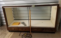 LIGHTED DISPLAY CASE W/ GLASS SHELVES (BOXED)