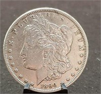 1890-S Morgan Silver  Dollar, AU