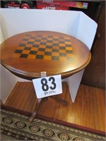 Round Table with Checkerboard Top - 19.5" Across