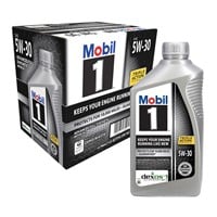Mobil 1 Full Synthetic Oil 5W-30, 1Qt/6pk