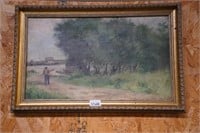 Oil on Canvas by C.L. Dyer 1880's Bought from