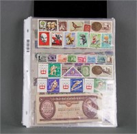 Assorted Worldwide Stamps and Paper Collection