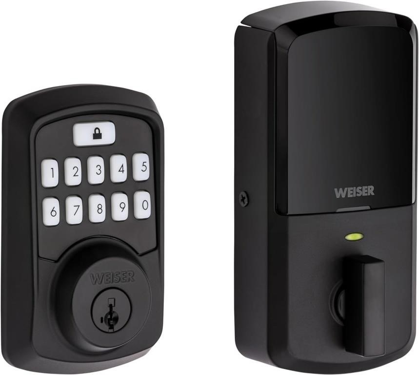 (N) Weiser Aura Matte Black Bluetooth Door Lock, R