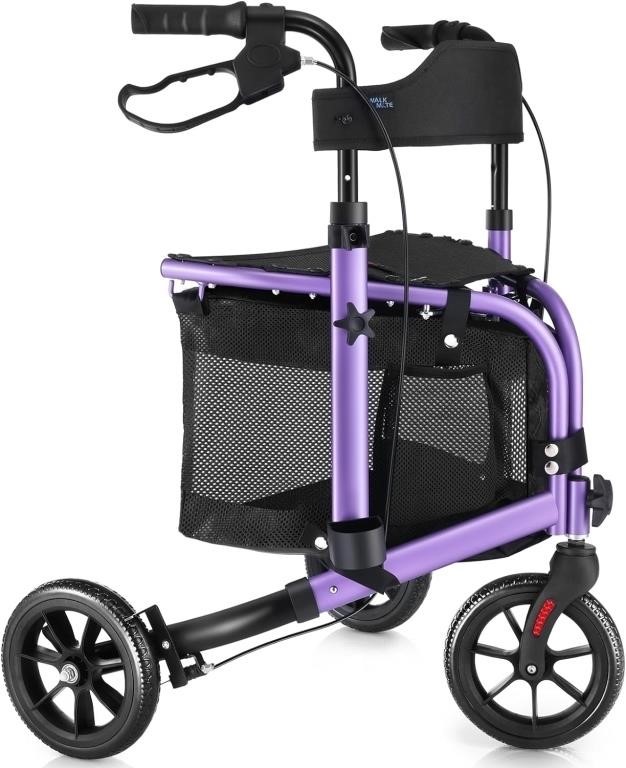 (N) WALK MATE 3 Wheel Rollator Walker with Seat fo