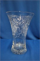 Crystal vase, 6.5 X 9.5"H