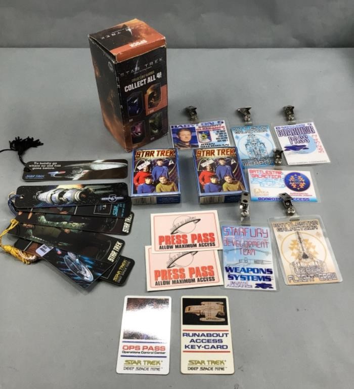 Star Trek book marks, ID Tags cards