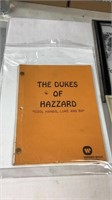 Dukes of hazzard Script, magazine, and