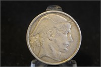 1945 Belgium 50 Francs Silver Coin