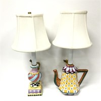 (2) Small Ceramic Accent Lamps
