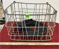 Wire basket and heavy jumper cables