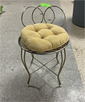 Small metal parlor chair