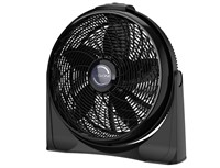 20 in. 3 Speeds Cyclone Floor Fan in Black