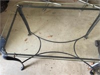 Antique Metal/glass top table. Garage