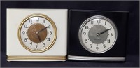 Pair of vintage Westclox art deco table clocks