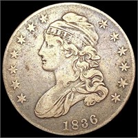 1836 Capped Bust Half Dollar LIGHTLY CIRCULATED