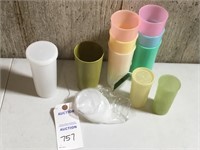 Lot of Tupperware cups (10); some with lids