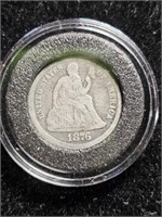 1876 Liberty Seated Dime