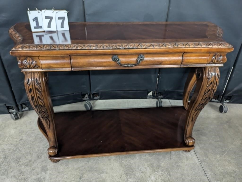 Ornate Wooden One Drawer Sofa Table