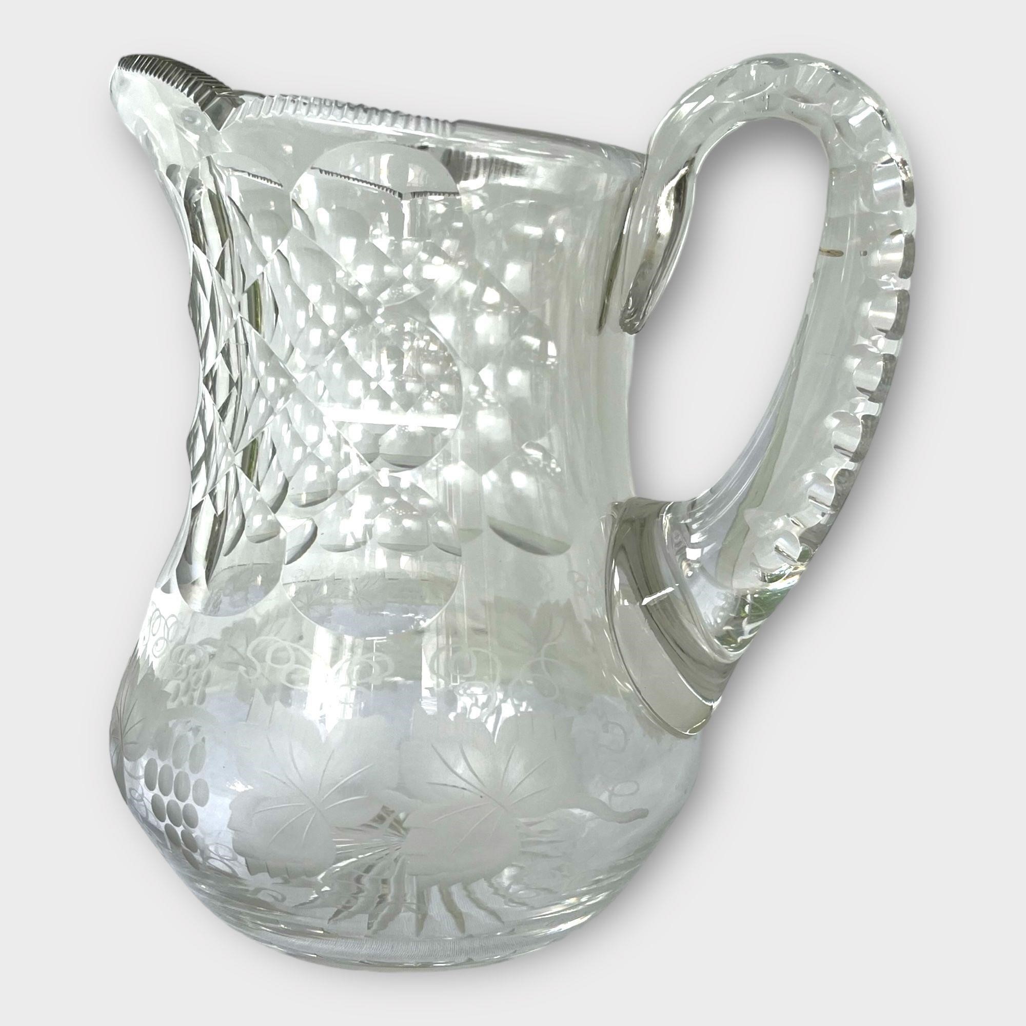 Vintage Crystal Water Pitcher