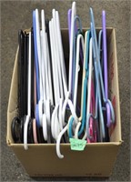 Box of plastic hangers