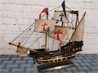 Santa Maria 1492 Replica Ship on Stand