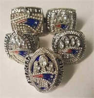 5 Patriots Commemorative Super Bowl Rings