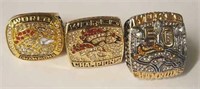 3 Denver Broncos Commemorative Super Bowl Rings
