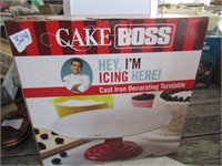 NIB CAKE BOSS CAST IRON BASE DECORATING TURNTABLE