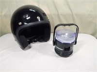 Motorcycle Helmet & Ray-o-Vac Lantern