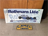 Rothmans Cardboard sign-39 x17.5?& Camel Trophy