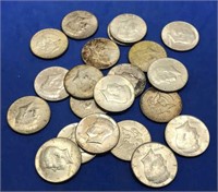 (21) 40% Silver Kennedy Half Dollars