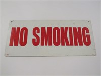 Metal NO SMOKING Sign 6" x 14" Vintage