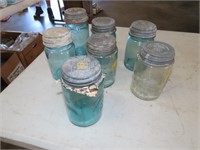 7 Old Pint Jars