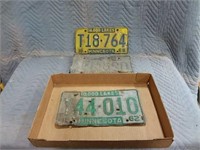 3 - 1960's Minnesota Lic Plates