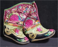 Pair of vintage embroidered baby boots