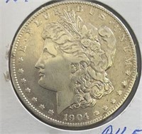 1904S Morgan Dollar AU