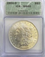 1904O Morgan Dollar UNC  MS65 ICG