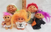 (5) Collectable Troll Dolls