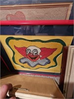 Bozo the Clown Needlepoint picture