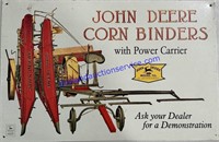 John Deere Corn Binders Tin Sign (16x11)