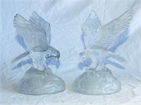 Pair of Lead Crystal Eagles from Germany