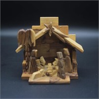 Olive wood Nativity From Holy Land