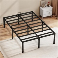 KKL Full Size Bed Frame  18 Inch  Steel  Black
