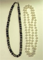 Beaded 18" & Faux Pearl 30" Necklaces