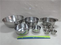 ASSORTED METAL MIXING BOWLS