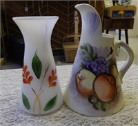 Floral Pitcher and Vase